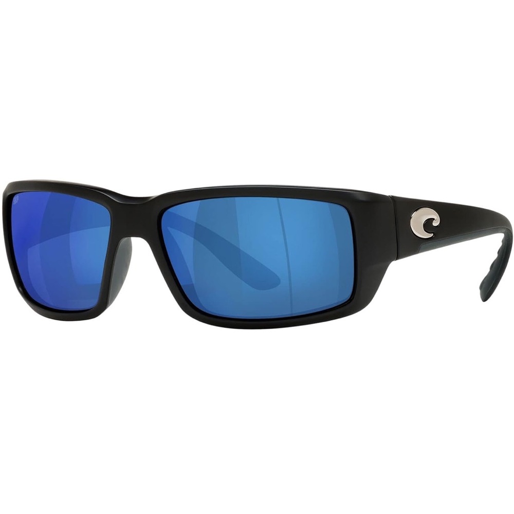 NWOT: Costa Matte Black Fantail Polarized Mirrored 580p Sunglasses (59MM) - Picture 2 of 5